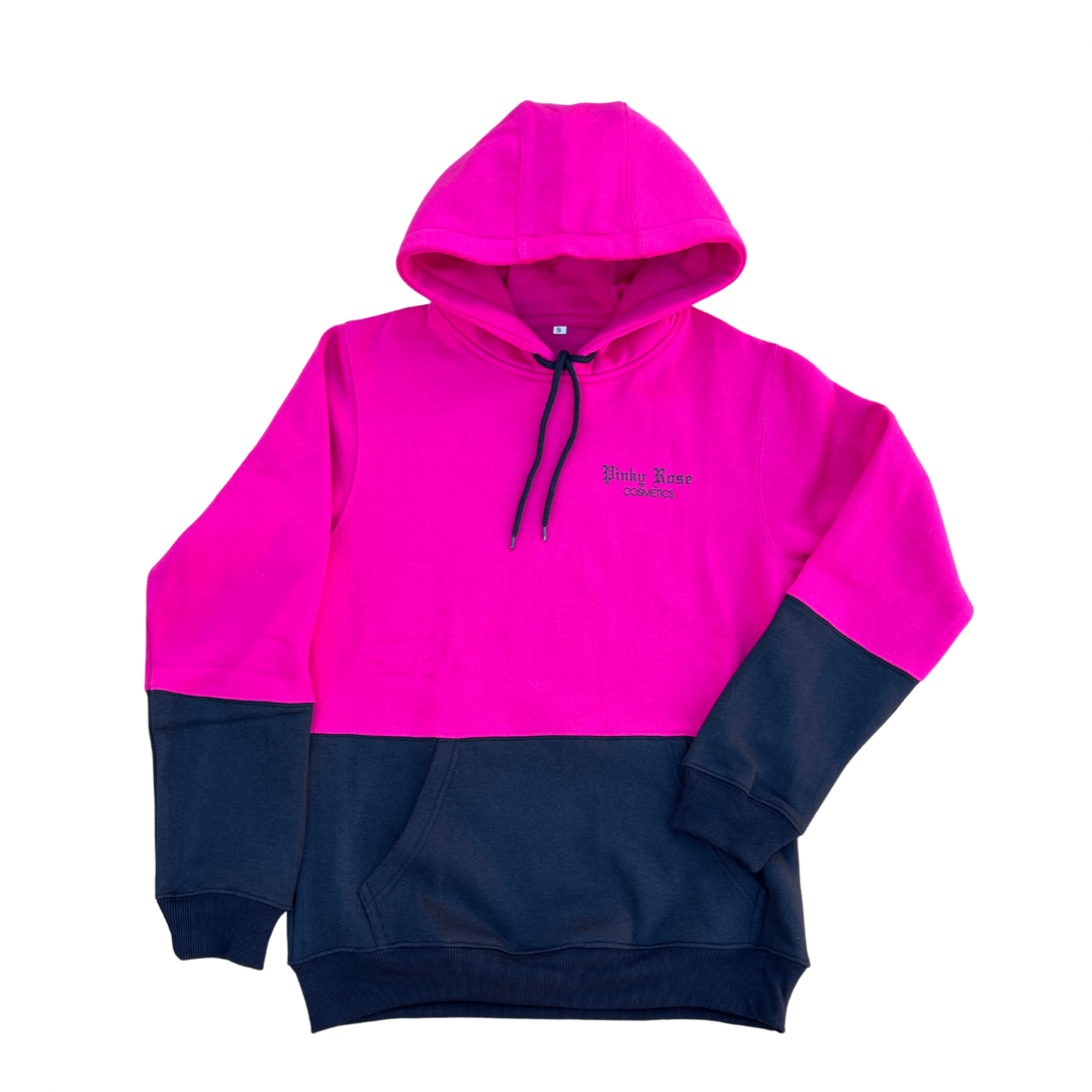 Pinky Rose Color Block Hoodie